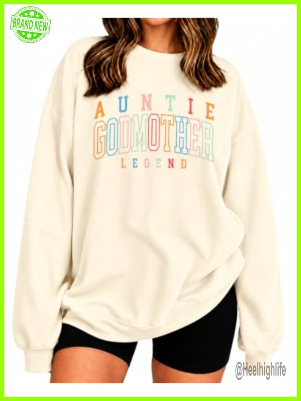 Auntie Sweatshirt Women Cool Aunt Godmother Legend Pullover Crewneck